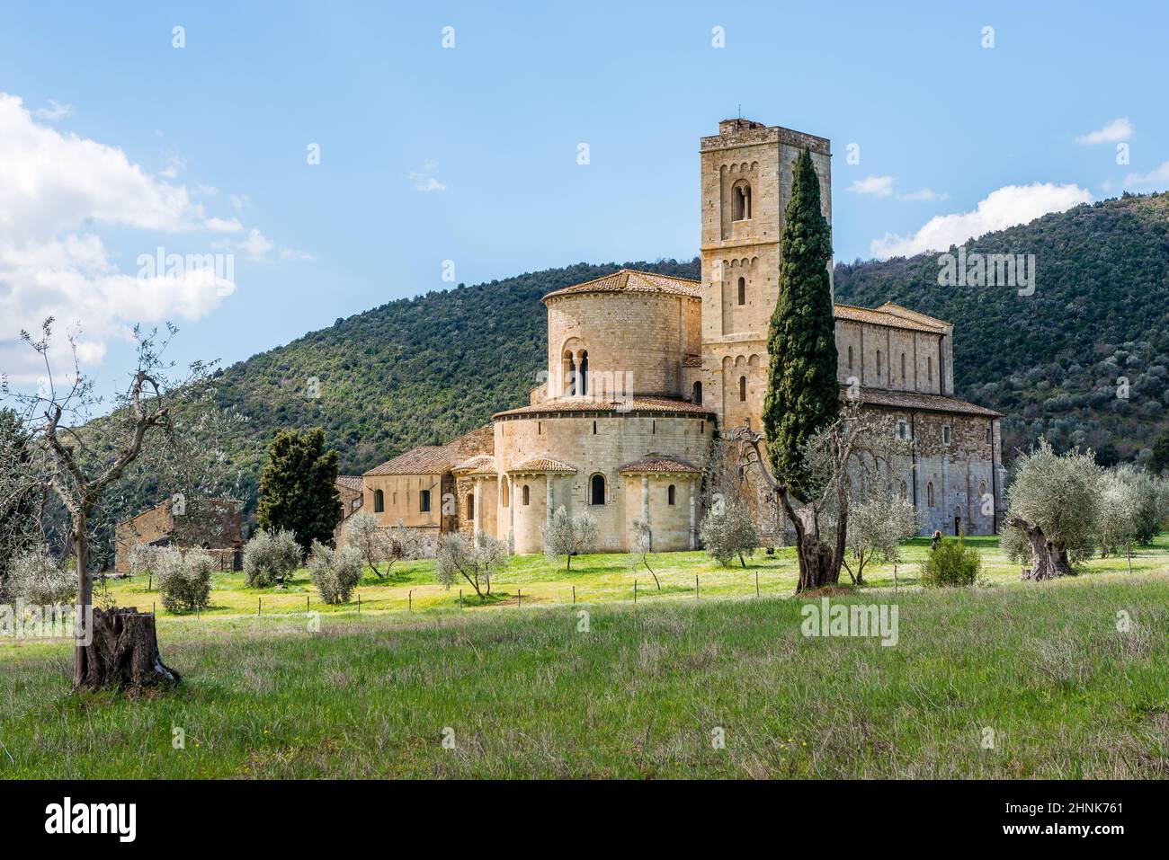 Abbazia di Sant'Antimo Foto Stock