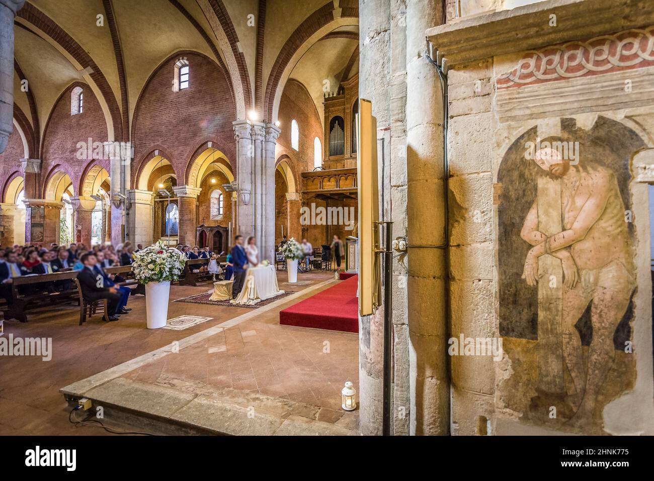 All'interno dell'Abbazia di Rivalta Scrivia Foto Stock