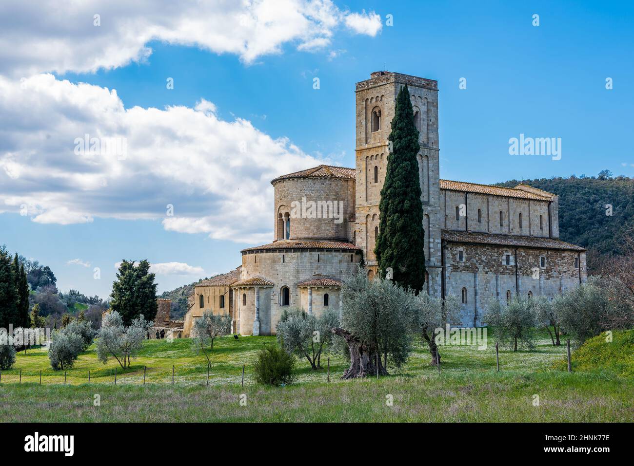 Abbazia di Sant'Antimo Foto Stock