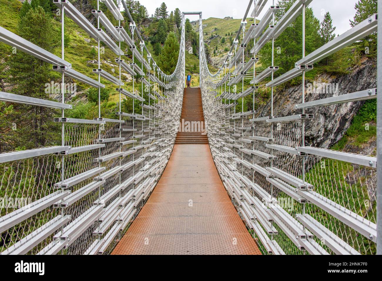 Ponte sul sentiero della Plima Foto Stock