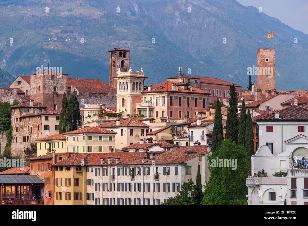 Borgo di Bassano del Grappa Foto Stock