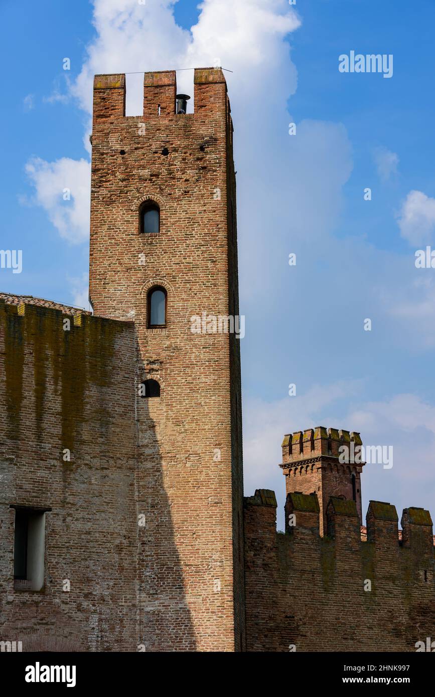 Le mura della città di Montagnana Foto Stock