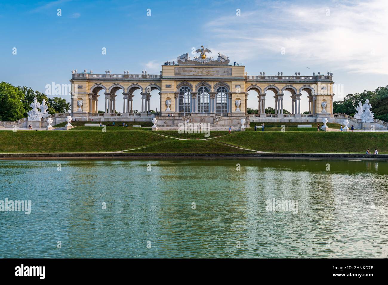 Gloriette nei Giardini di Schonbrunn Foto Stock