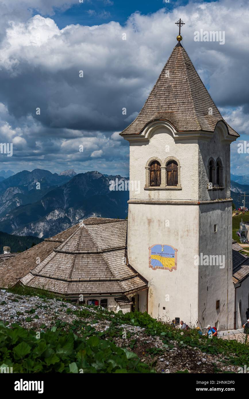 Santuario del Monte Lussari Foto Stock