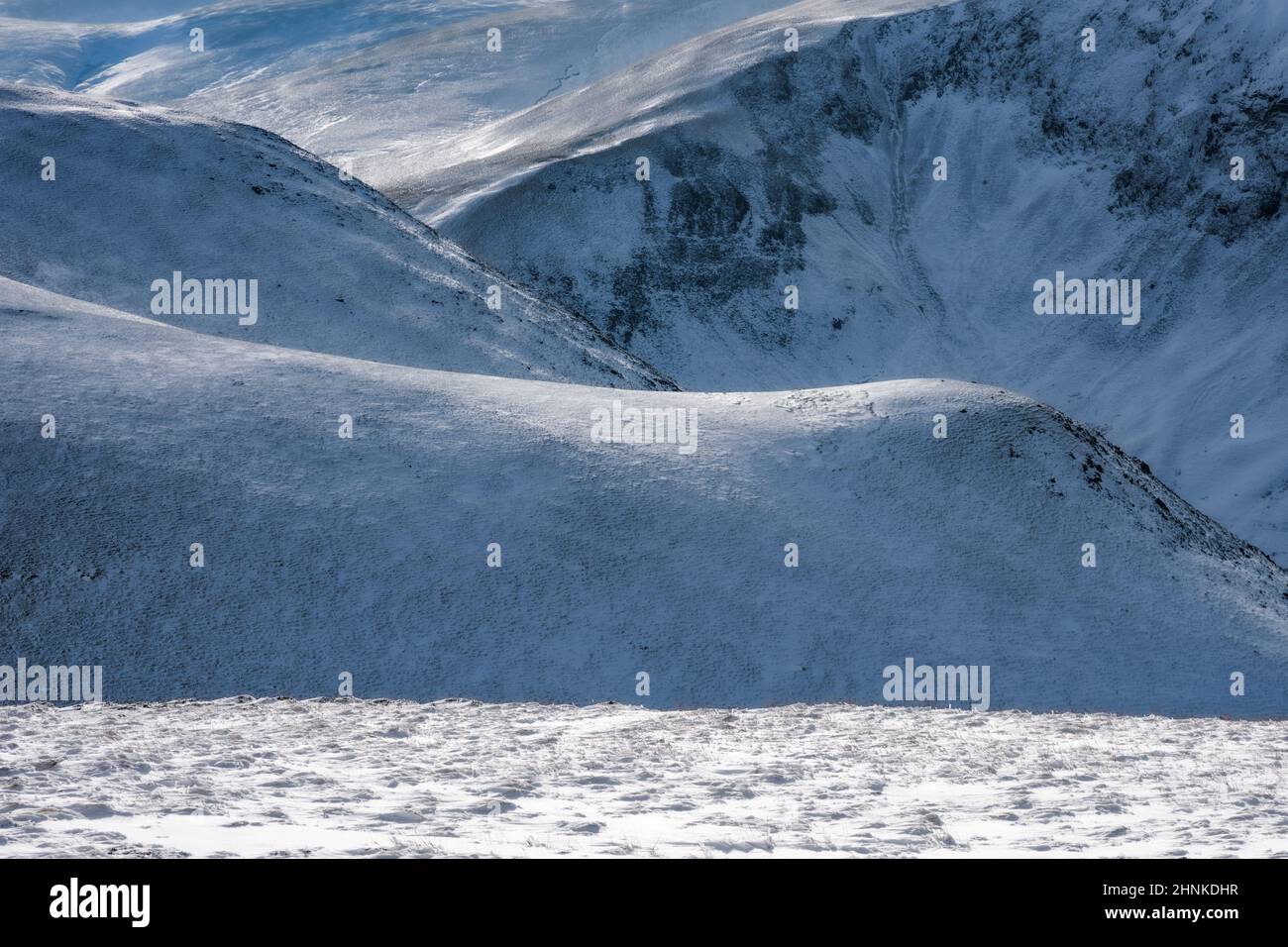 Crinale modelli sul retro di Skiddaw in Cumbria Foto Stock