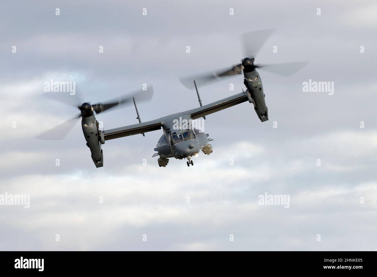 08-0049 Bell-Boeing CV-22B Osprey in volo a RAF Mildenhall, Suffolk. Foto Stock