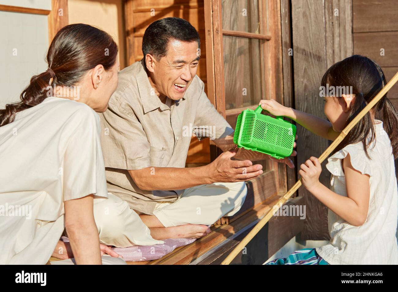 Bambini giapponesi in vacanza estiva Foto Stock