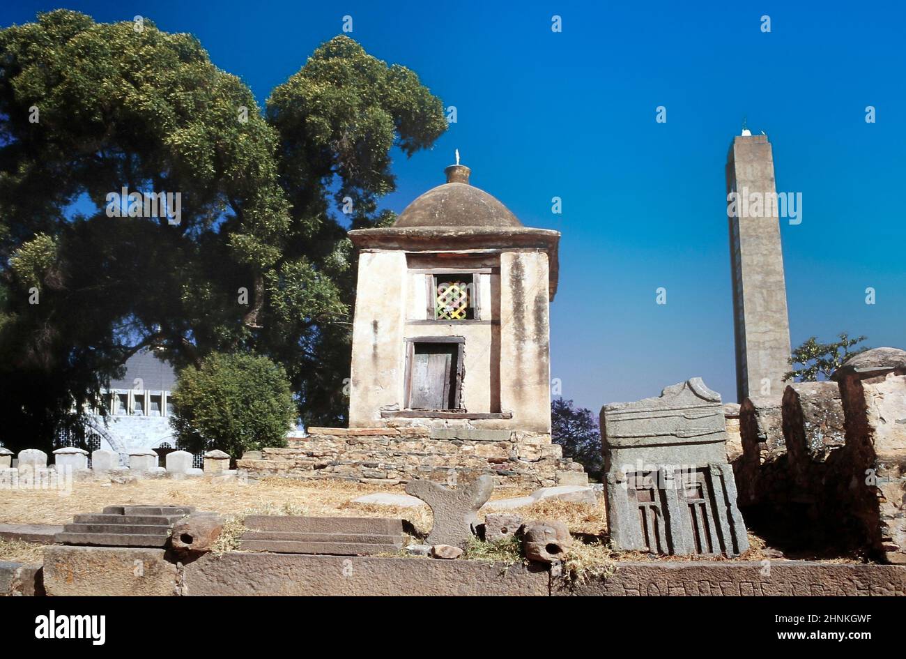 L'obelisco di Axum, Etiopia. Foto Stock