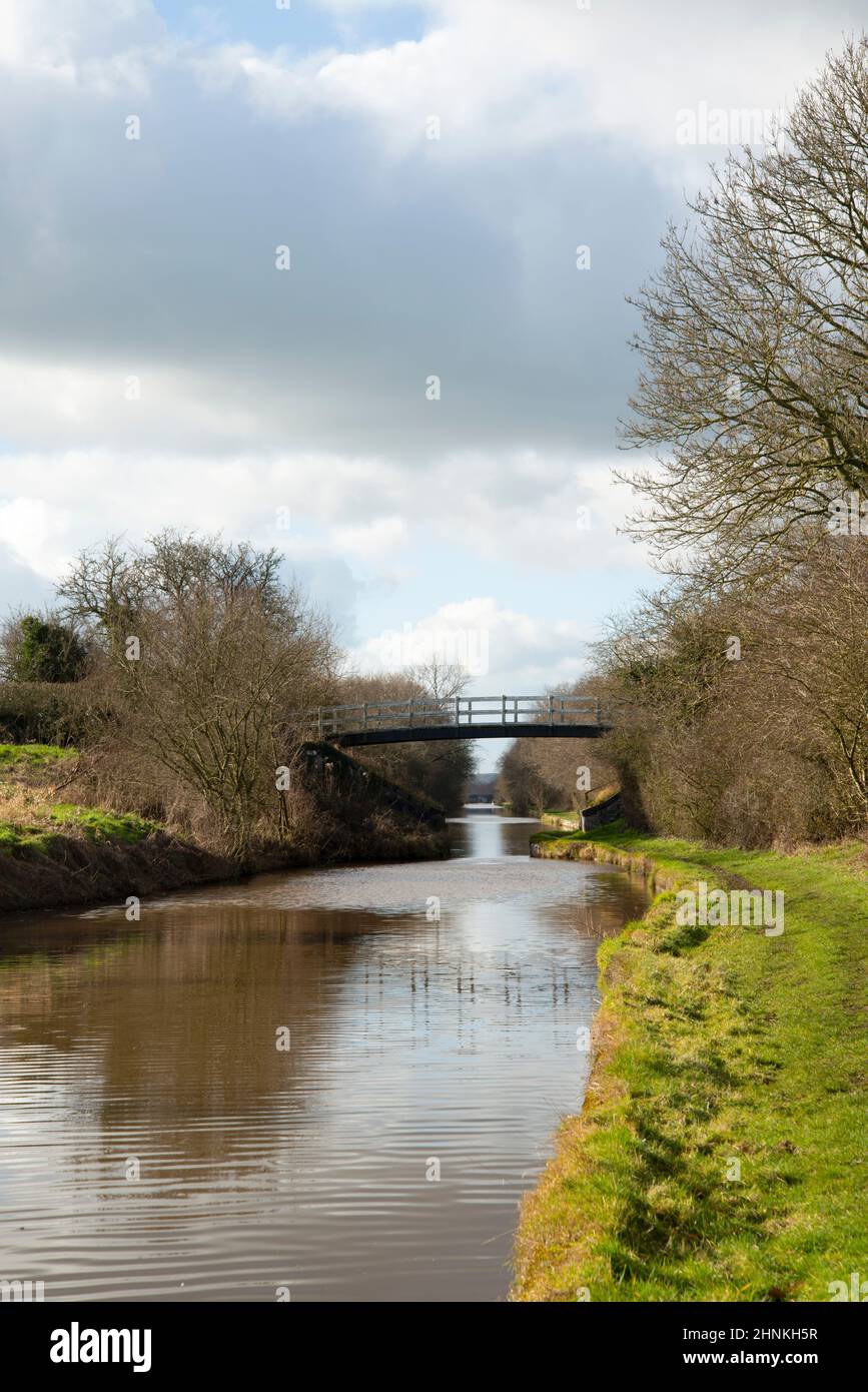 Ramo di Middlewich del canale Shropshire Union Foto Stock