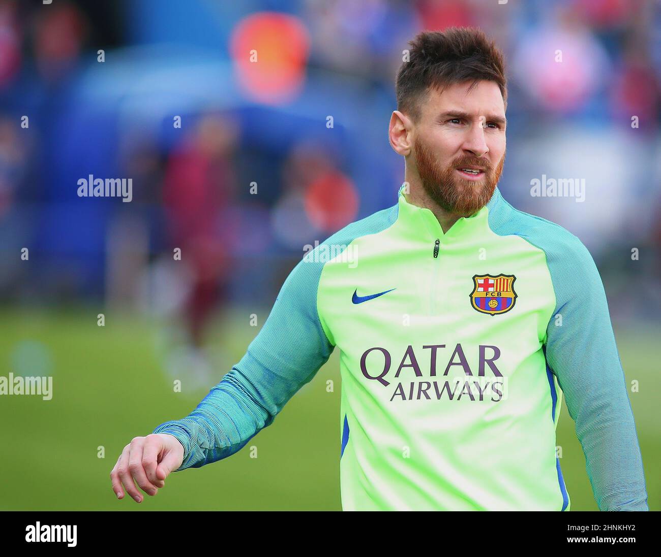 Madrid, Spagna. 12th febbraio 2017: Leo messi, in avanti dal FC Barcelona, in azione durante il round 12 della LaLiga Santander contro il Club Atletico de Madri Foto Stock