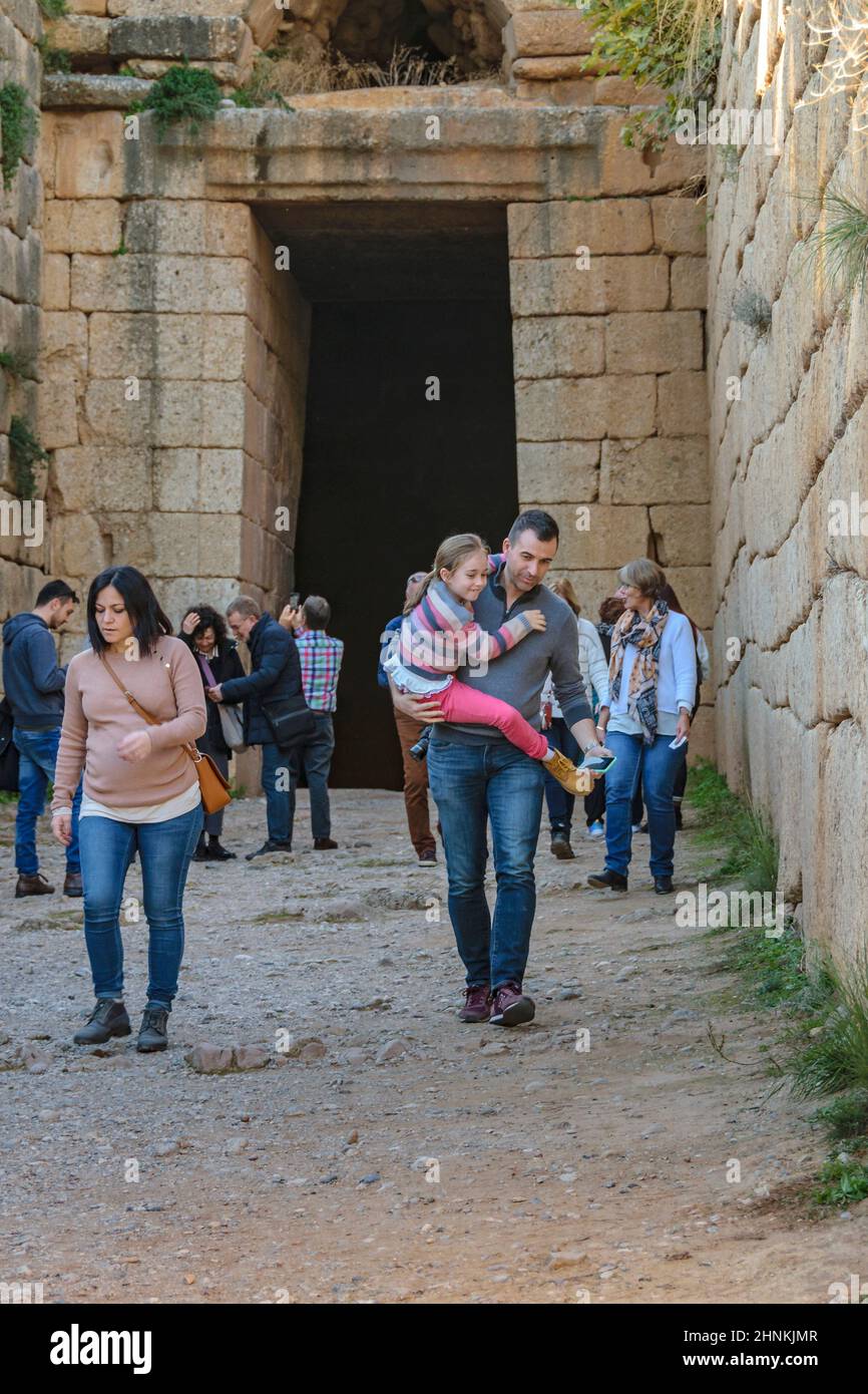 Tomba di Agamemnon, Micenae, Grecia Foto Stock