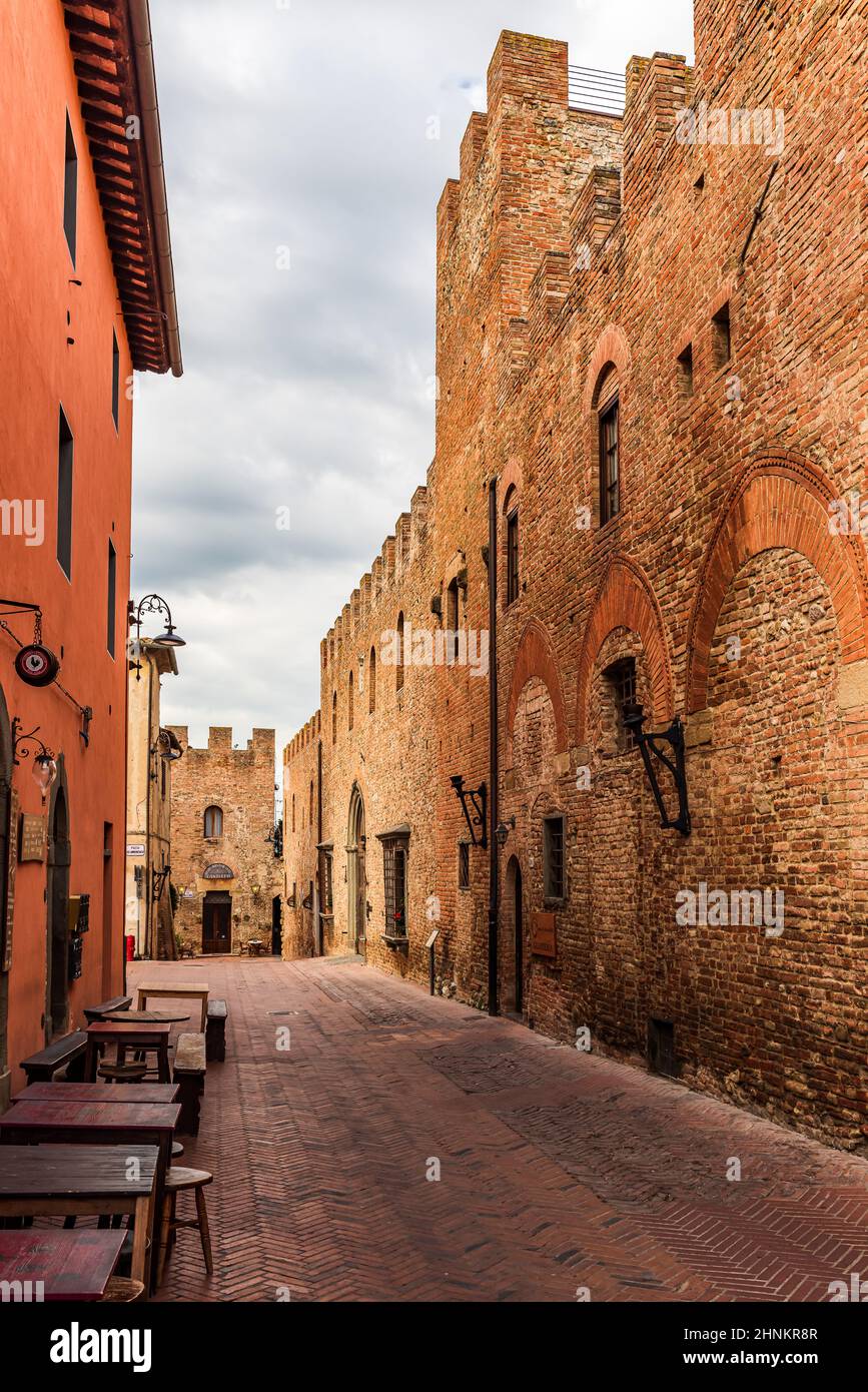 Strada a Certaldo Foto Stock