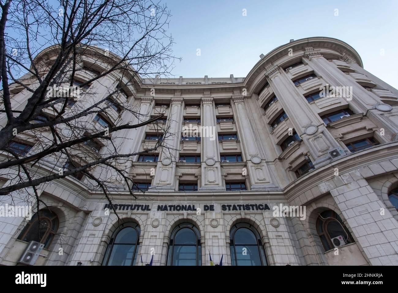 Nazionale edificio statistico a Bucarest, Romania Foto Stock