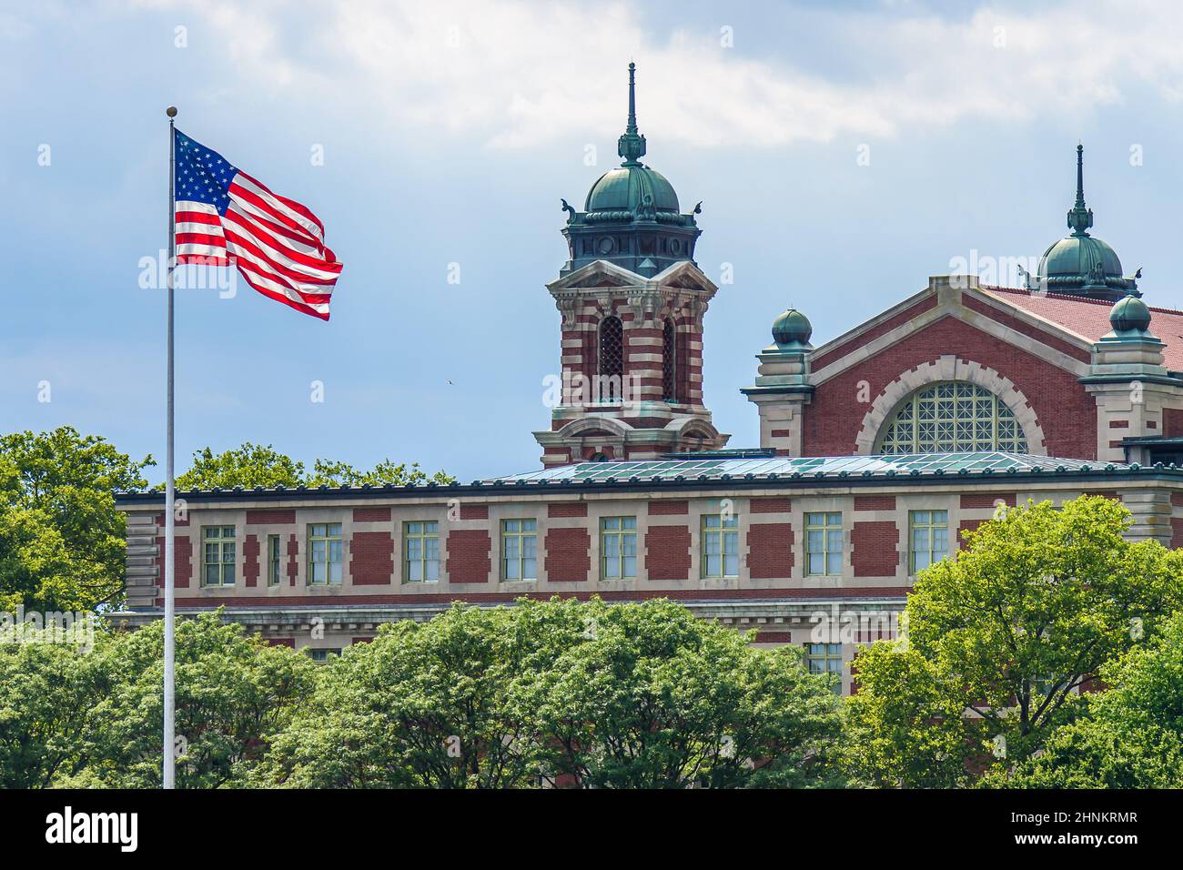 Il museo di immigrati situato su Ellis Island, gateway per oltre dodici immigrati negli Stati Uniti Foto Stock