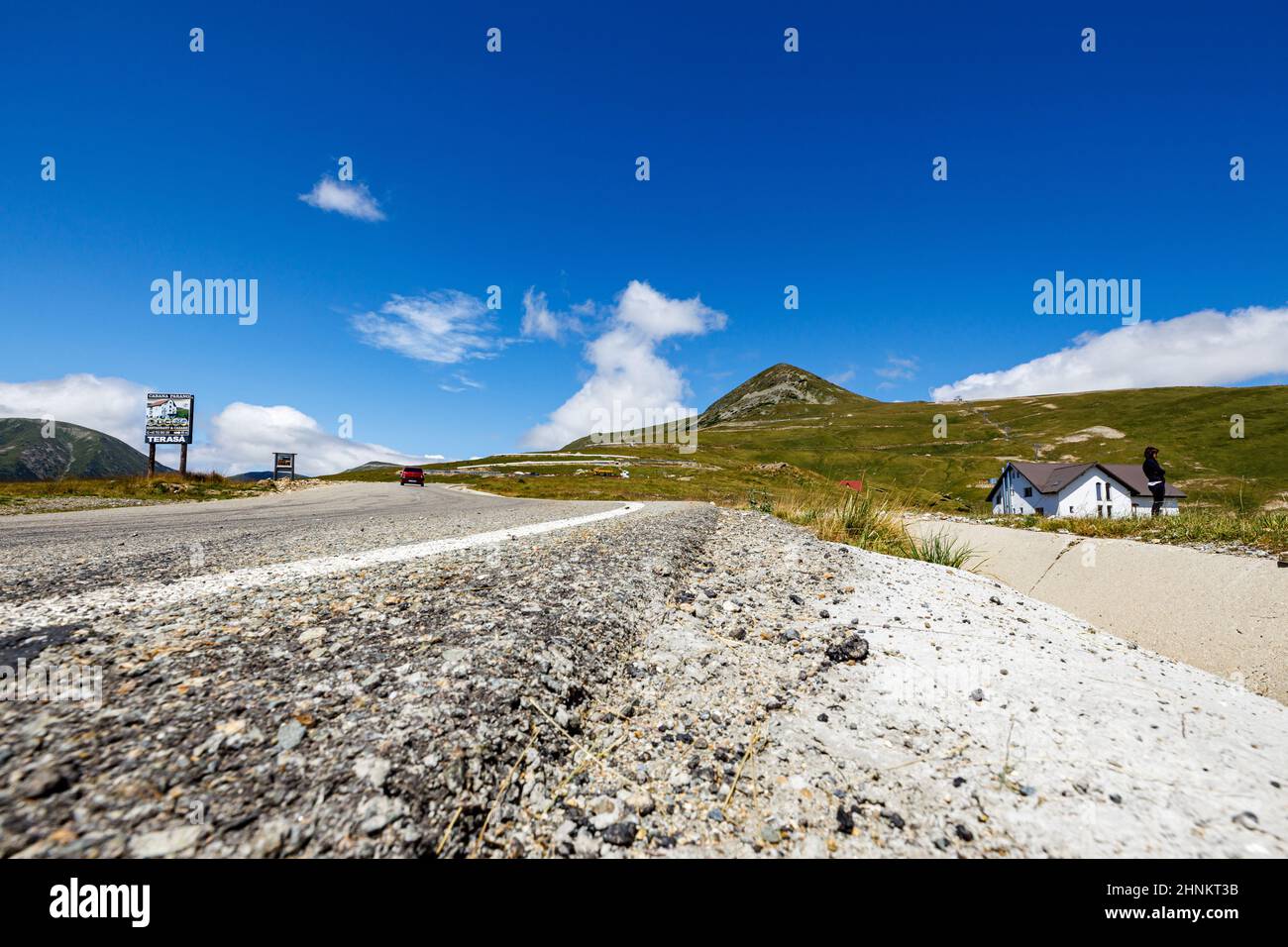La strada Transalpinain i Monti Carpazi di Romania Foto Stock