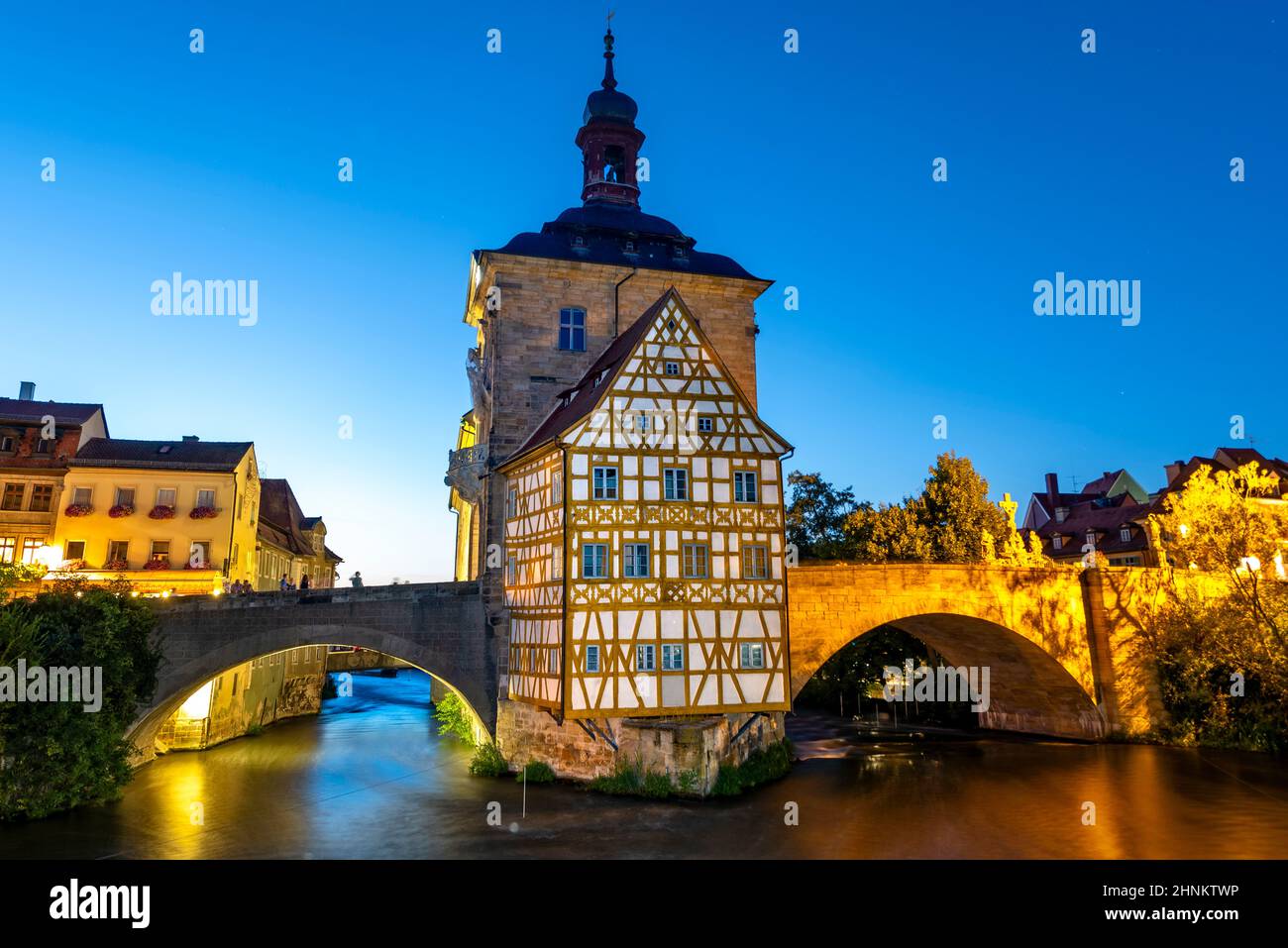 La vecchia casa di Bamberg, Franconia, Germania Foto Stock