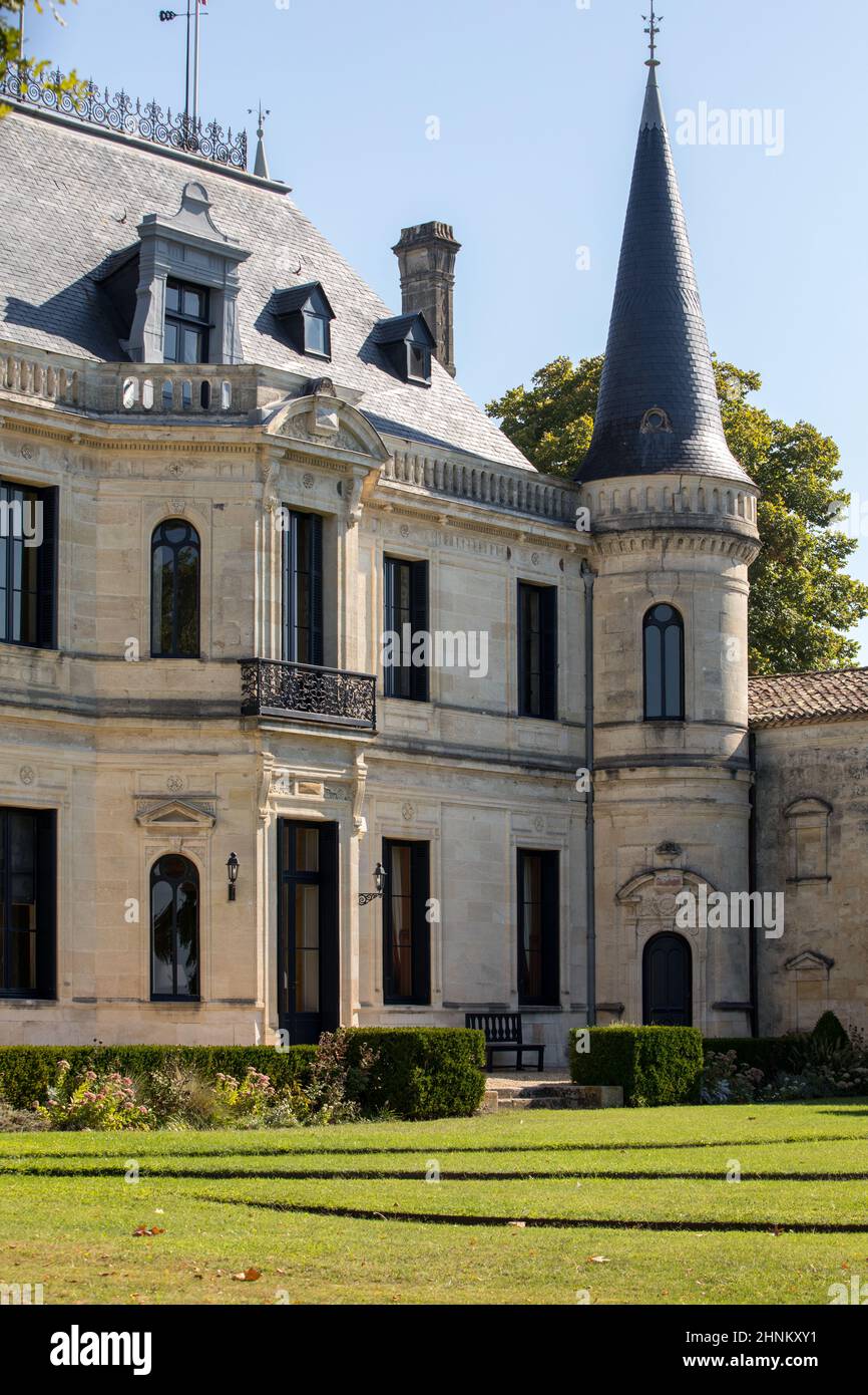 Chateau Palmer è una cantina situata nella denominazione Margaux d'origine Contrôlée della regione francese di Bordeaux Foto Stock