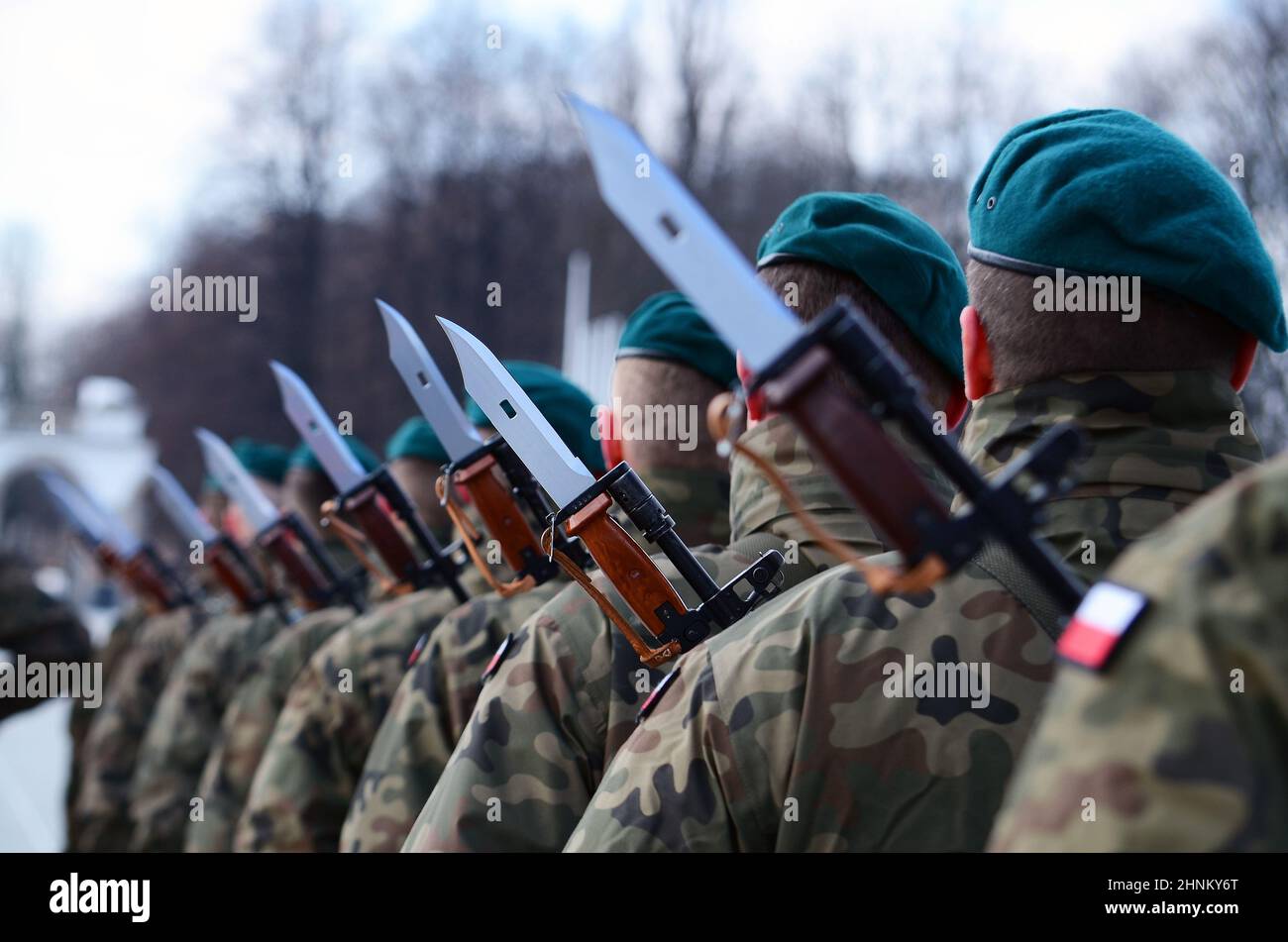 Esercito polacco durante la sfilata Foto Stock