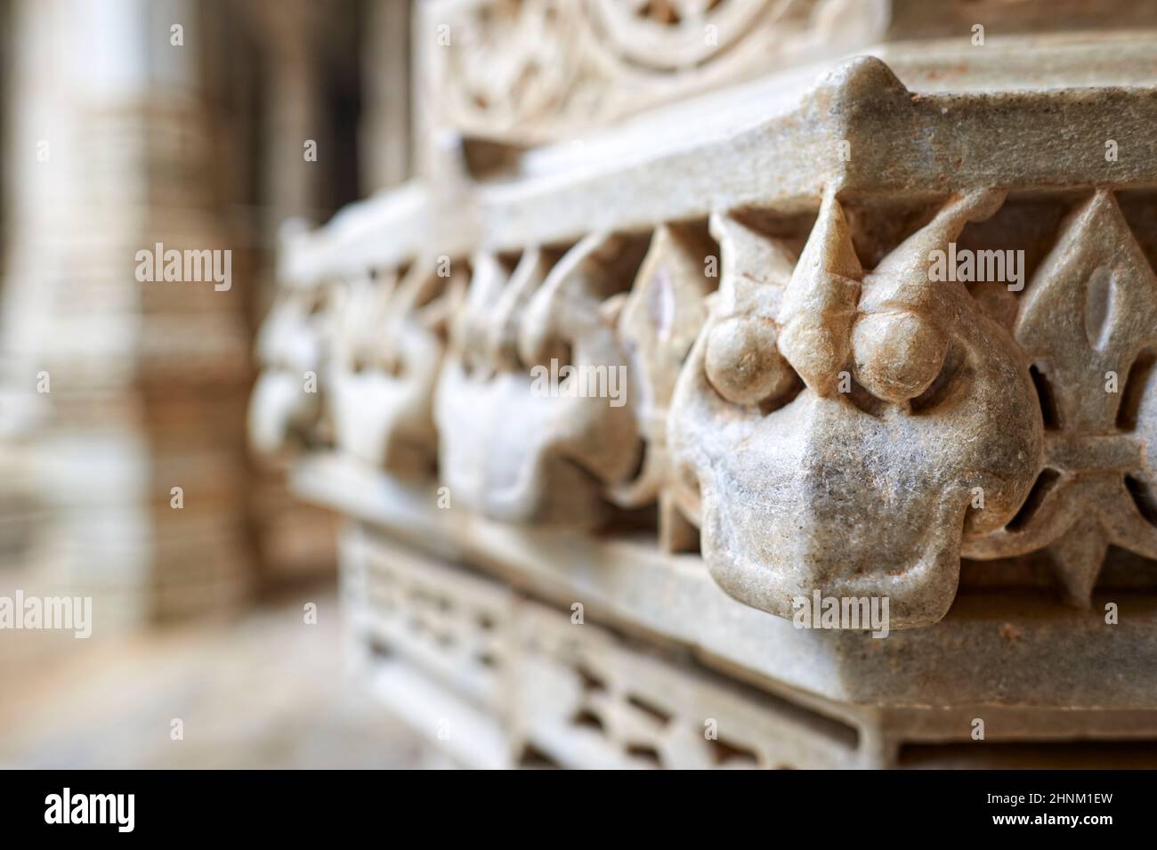 India Rajasthan. Jain Old Temples a Ranakpur Foto Stock