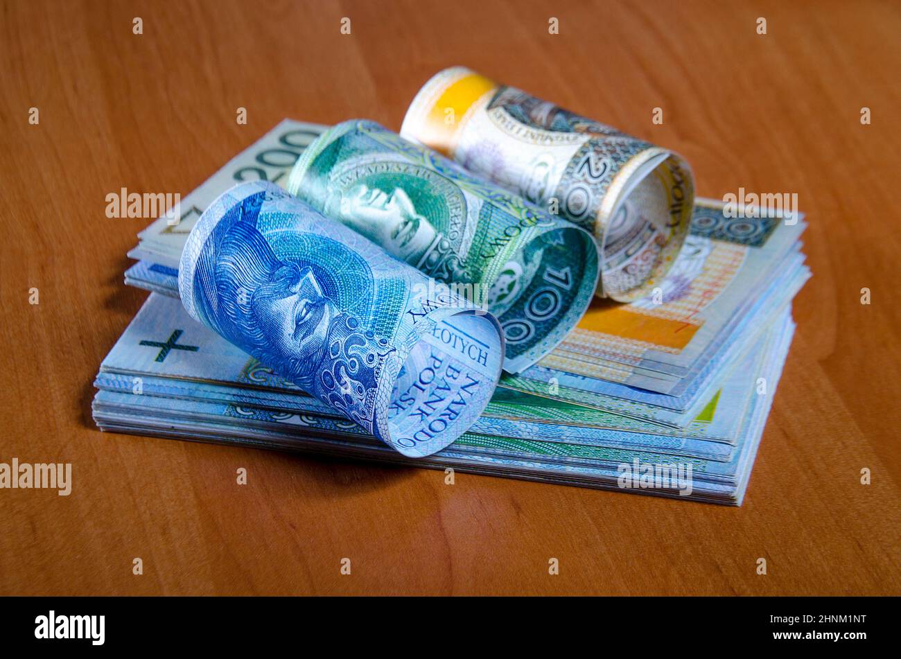 Carta moneta polacca, banca, Foto Stock