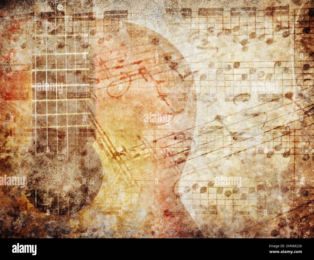 Grunge musica Foto Stock