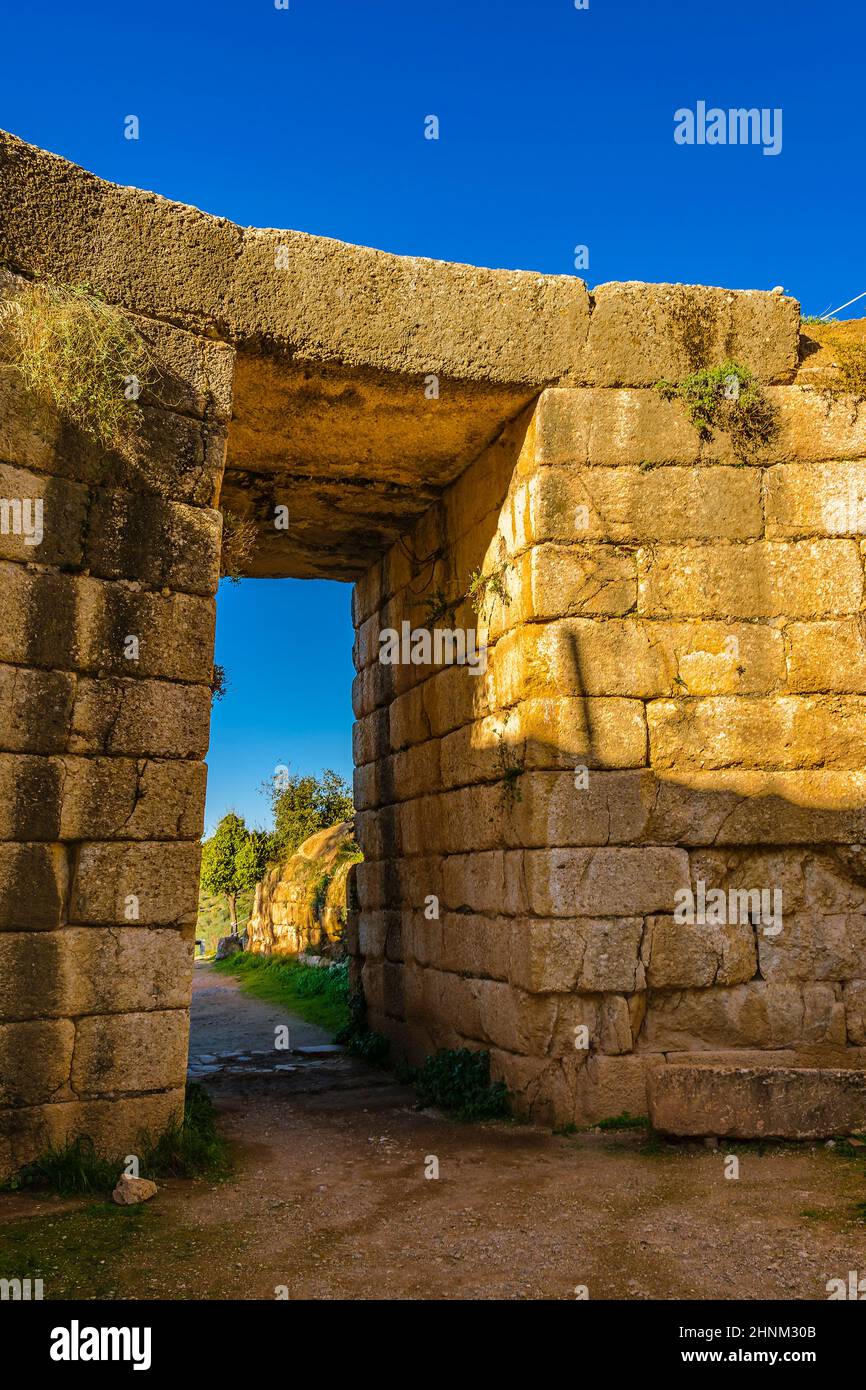 Città di Micene, Peloponneso, Grecia Foto Stock