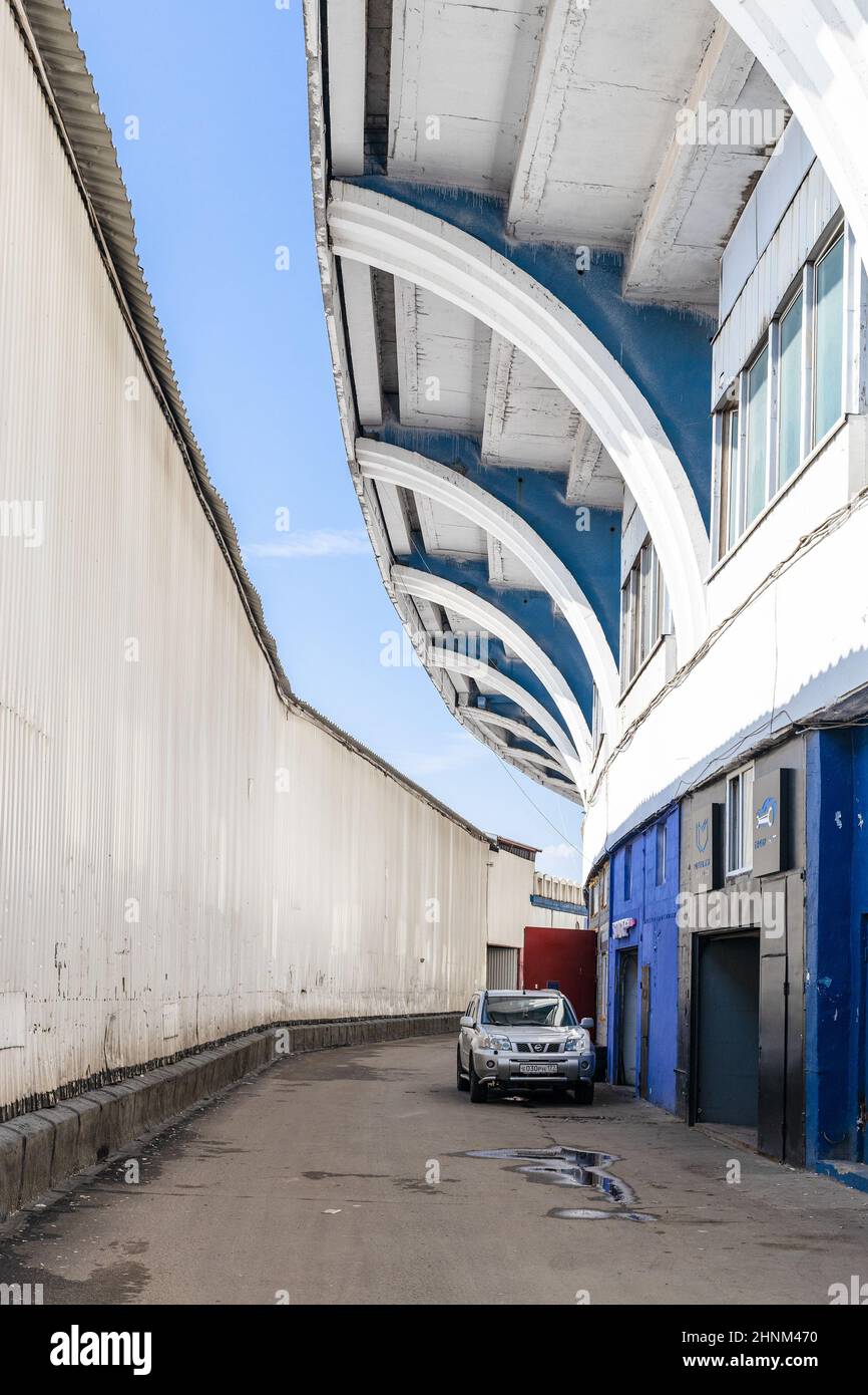 Magazzino in tribuna dello stadio aperto Izmailovo Foto Stock