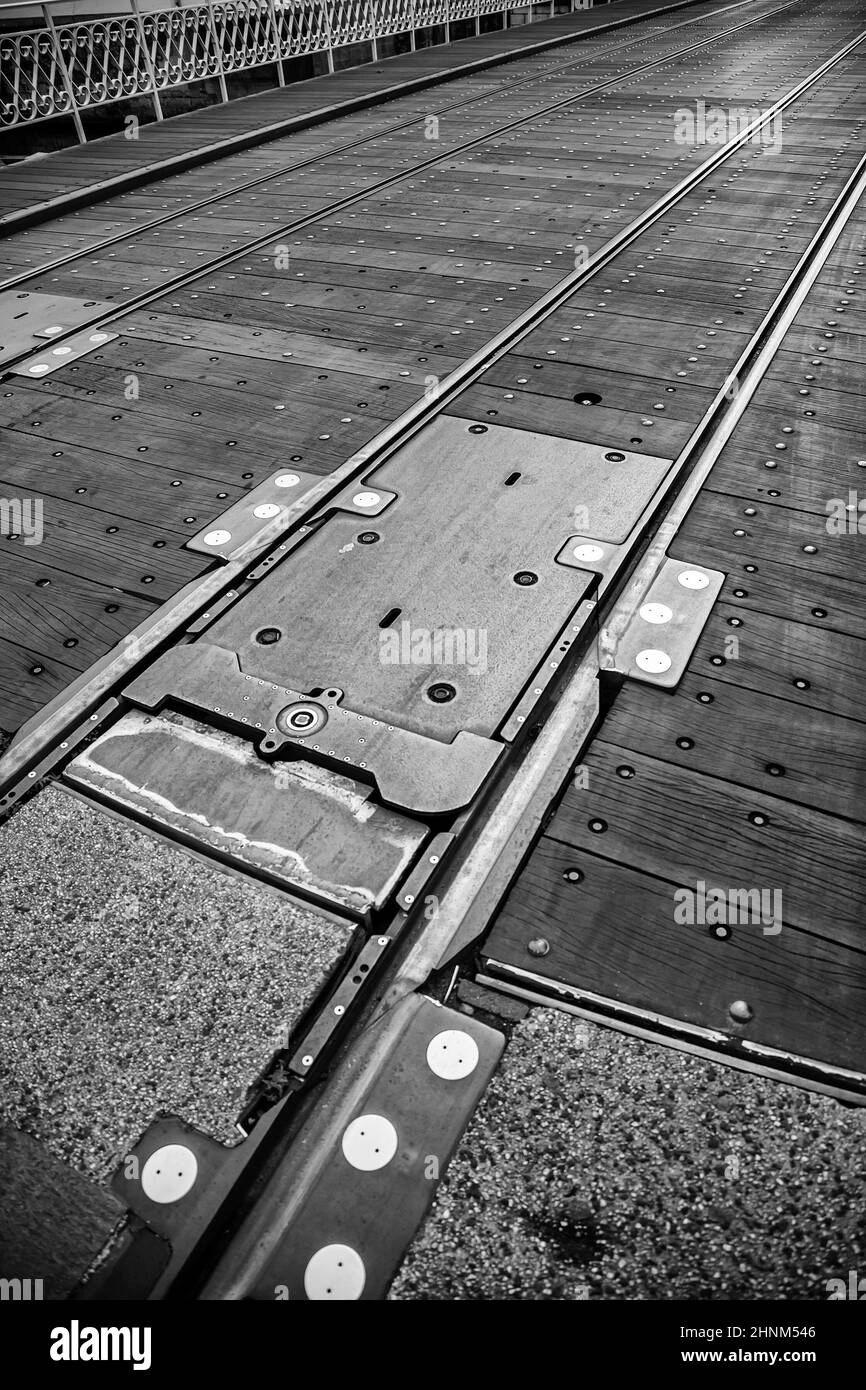 Tram a Gand Foto Stock