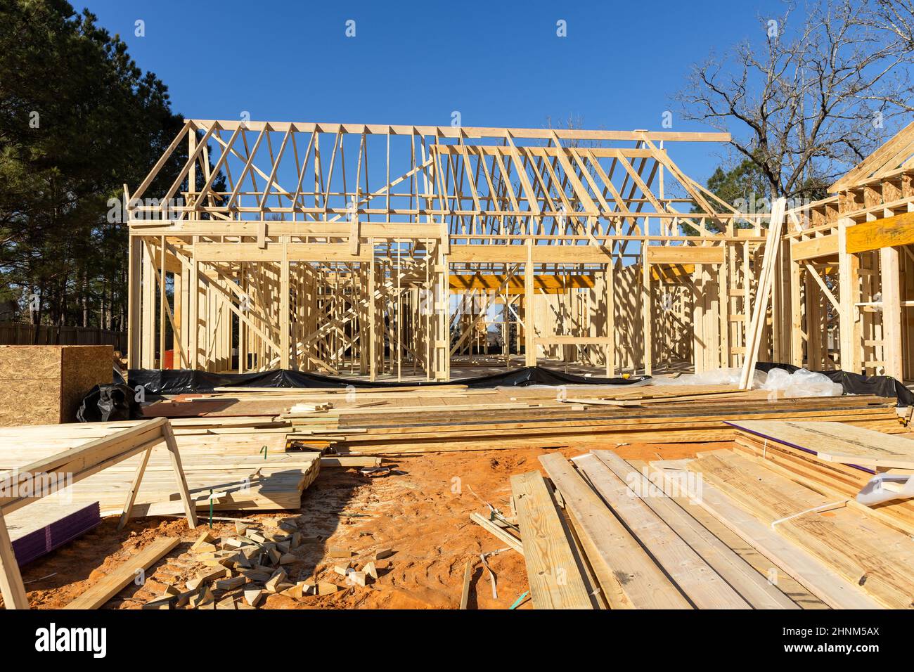 Struttura per la casa in costruzione Foto Stock