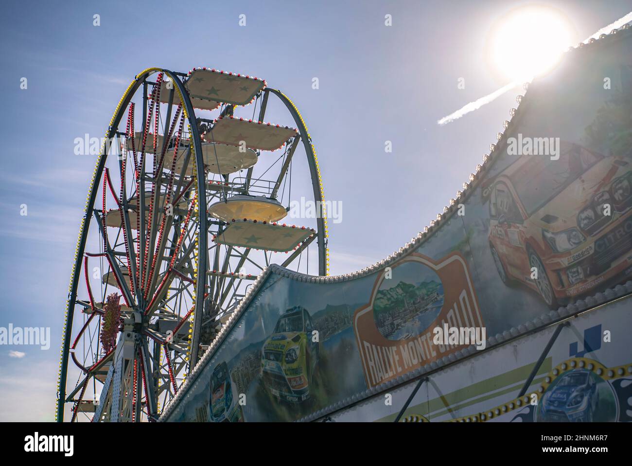 Ruota panoramica Ferris Amusement Park Foto Stock