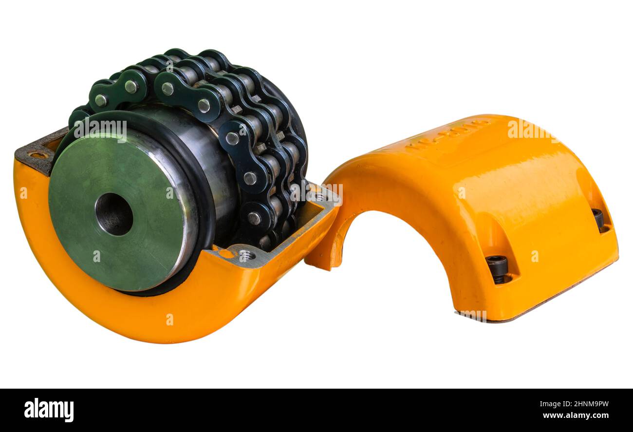 I pignoni a catena sono utilizzati in applicazioni industriali Foto Stock