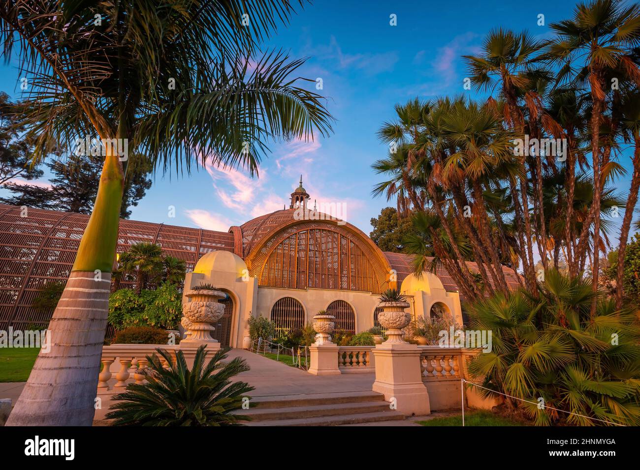 Parco pubblico di San Diego Balboa al tramonto in California Foto Stock