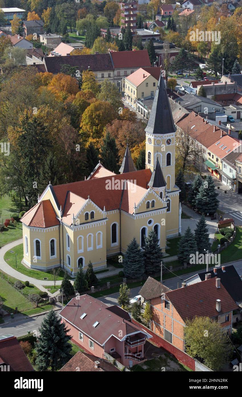 Chiesa parrocchiale dell'Annunciazione della Vergine Maria a Velika Gorica, Croazia Foto Stock