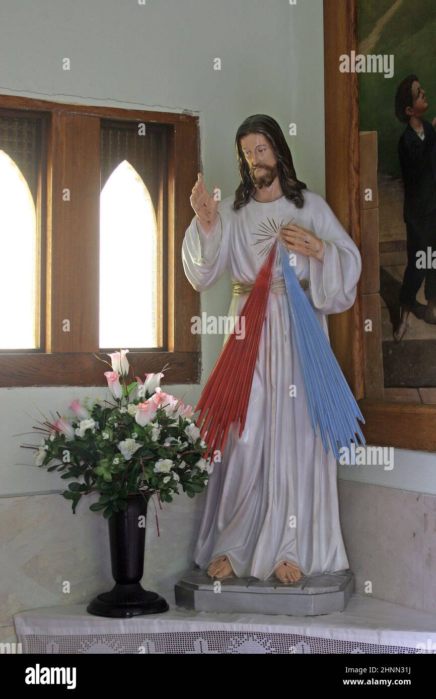 Cuore sacro di Gesù, chiesa di Sant'Antonio di Padova a Bjelovar, Croazia Foto Stock