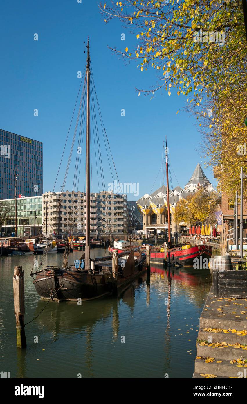 Barche a Rotterdam, Paesi Bassi Foto Stock