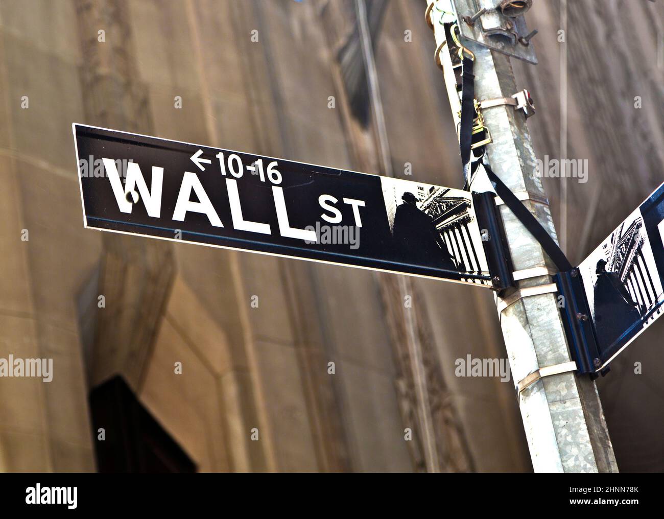 Cartello Wall Street a Manhattan New York Foto Stock