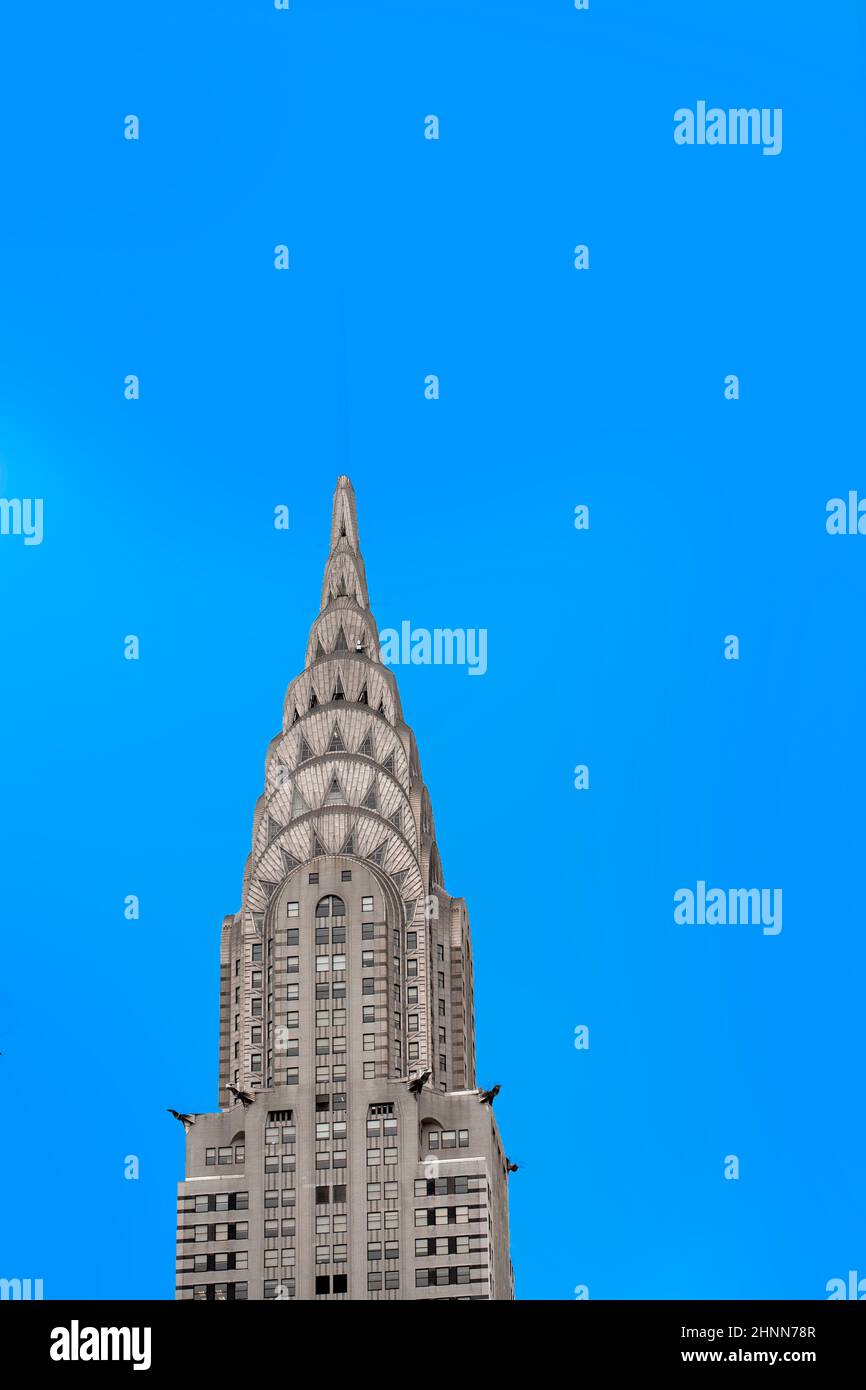 La facciata dell'edificio Chrysler, raffigurata a New York, era l'edificio più alto del mondo prima che fosse superata dall'Empire state Building nel 1931 Foto Stock