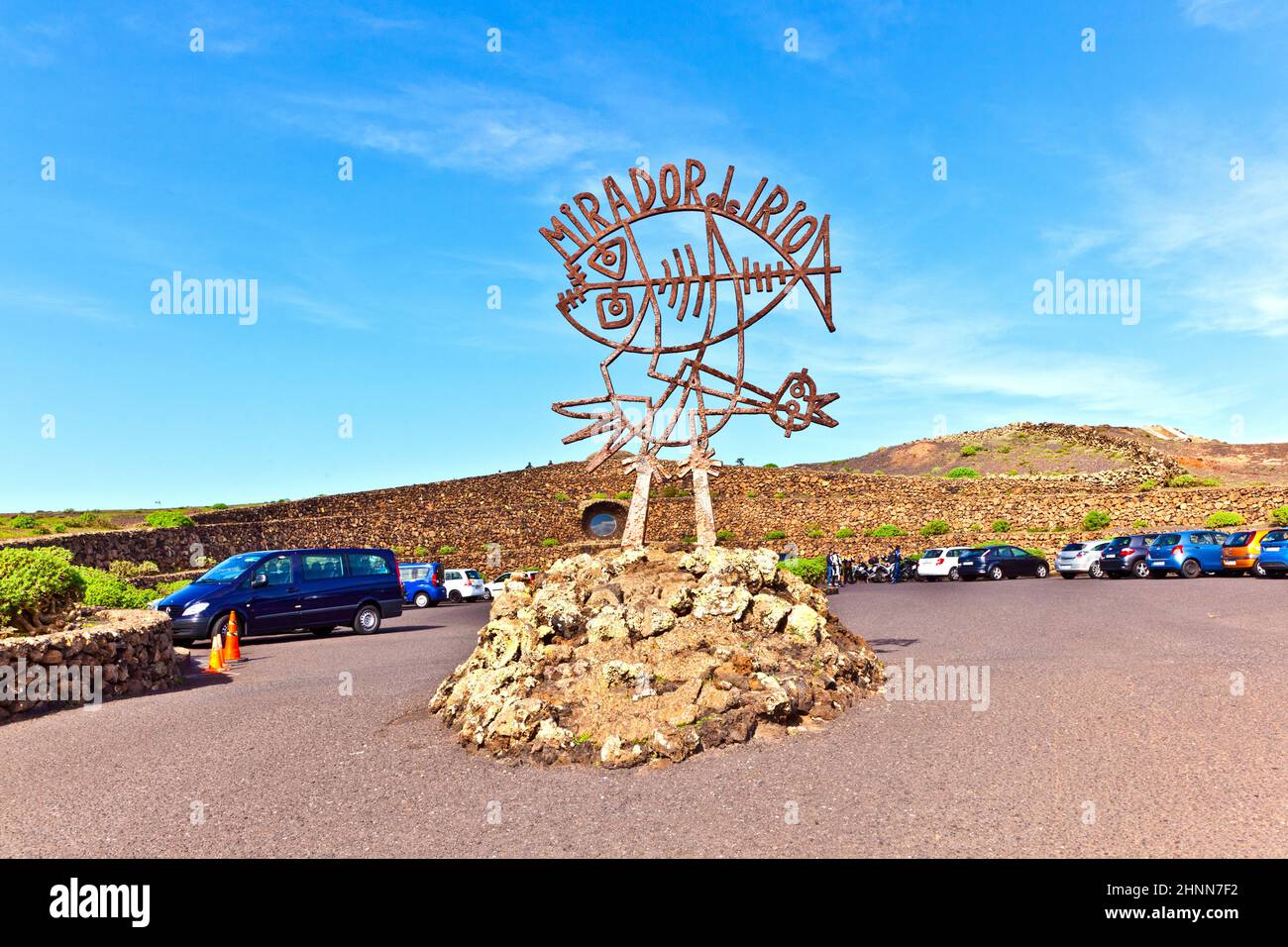 Mirador del Rio sull isola Canarie Lanzarote, Spagna Foto Stock