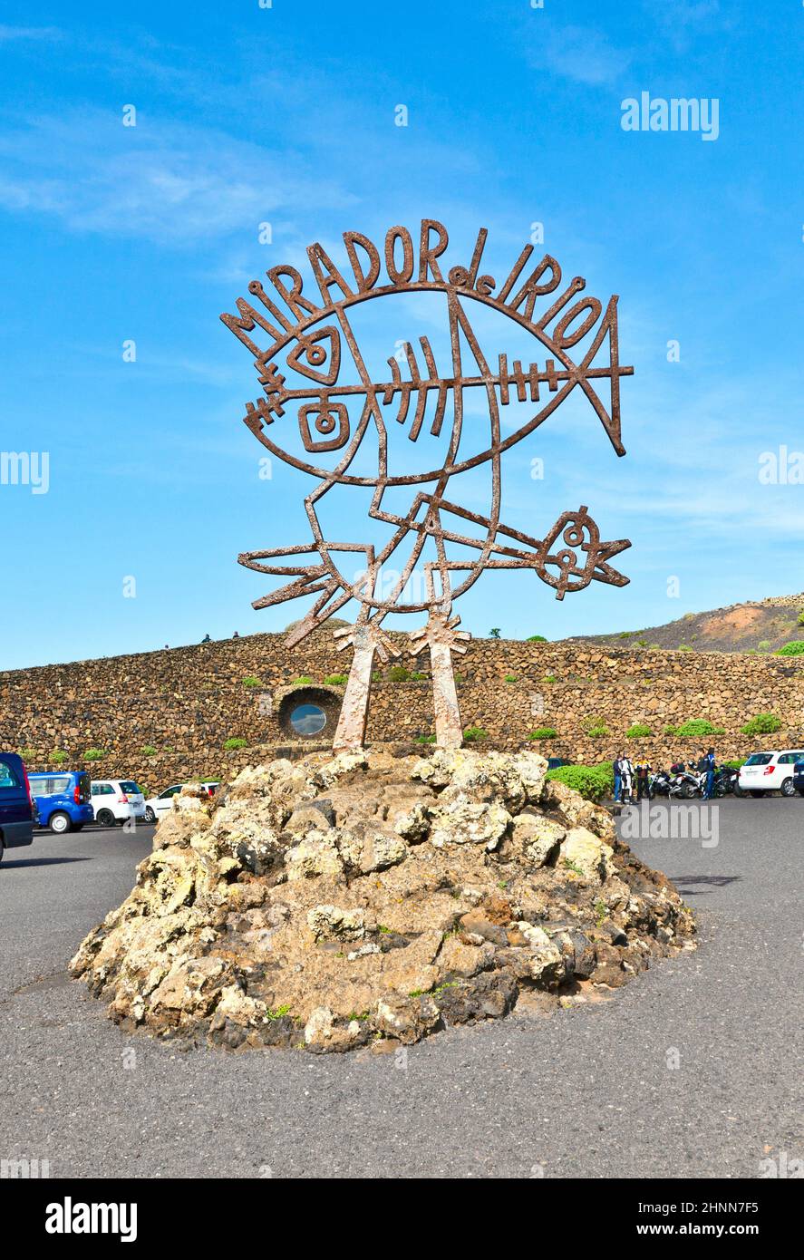Mirador del Rio sull isola Canarie Lanzarote, Spagna Foto Stock