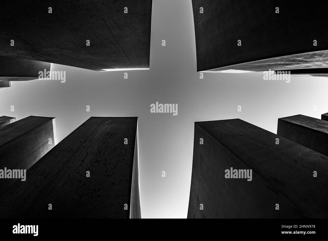 Il memoriale dell'Olocausto a Berlino, Germania. Foto Stock