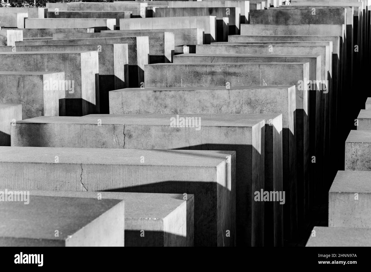 Il memoriale dell'Olocausto a Berlino, Germania. Foto Stock