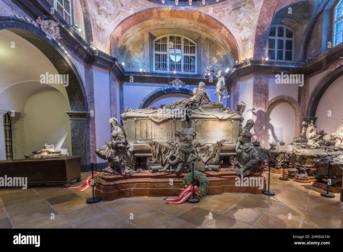 Cripta dei re degli Asburgo a Vienna Foto Stock