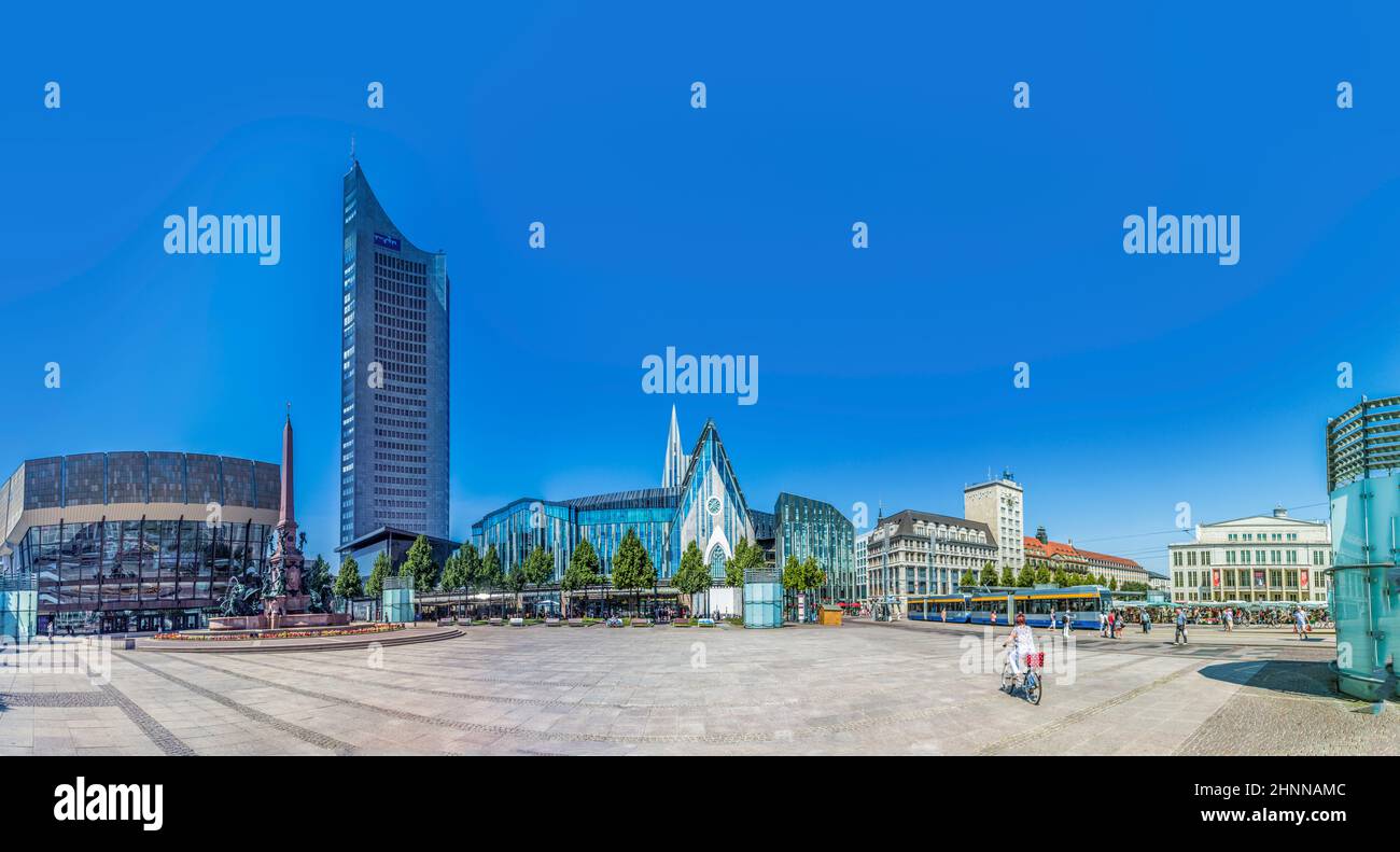 Vista panoramica di Lipsia Foto Stock