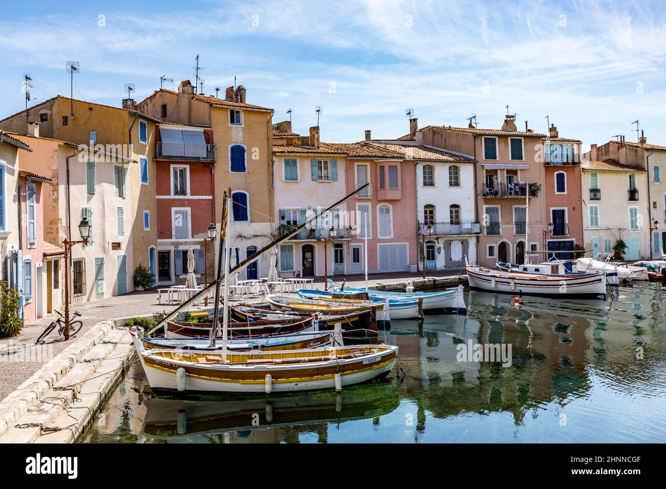 Pittoresco borgo antico di Martigues sulla costa azzurra Foto Stock