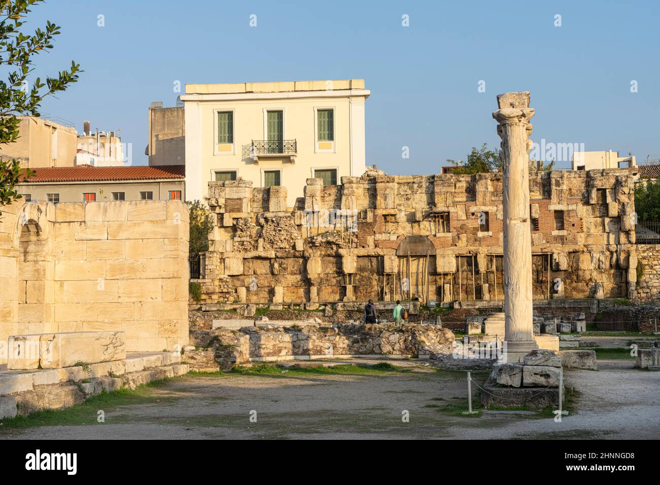 Biblioteca di Adriano ad Atene, Grecia Foto Stock