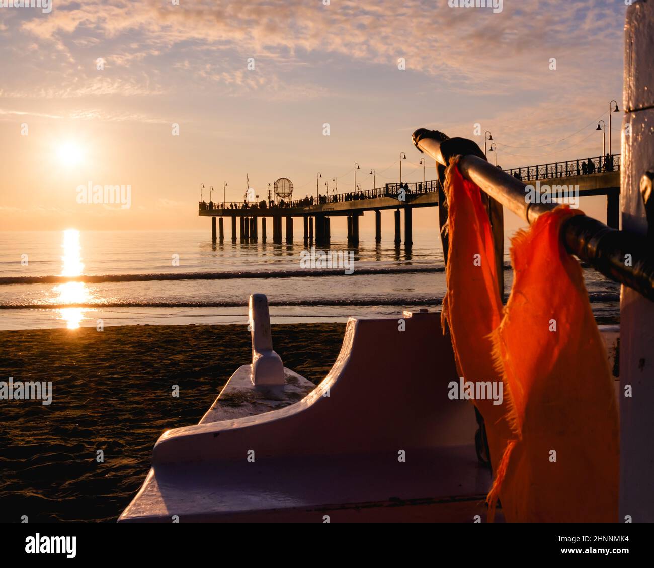 Tramonto al mare Foto Stock