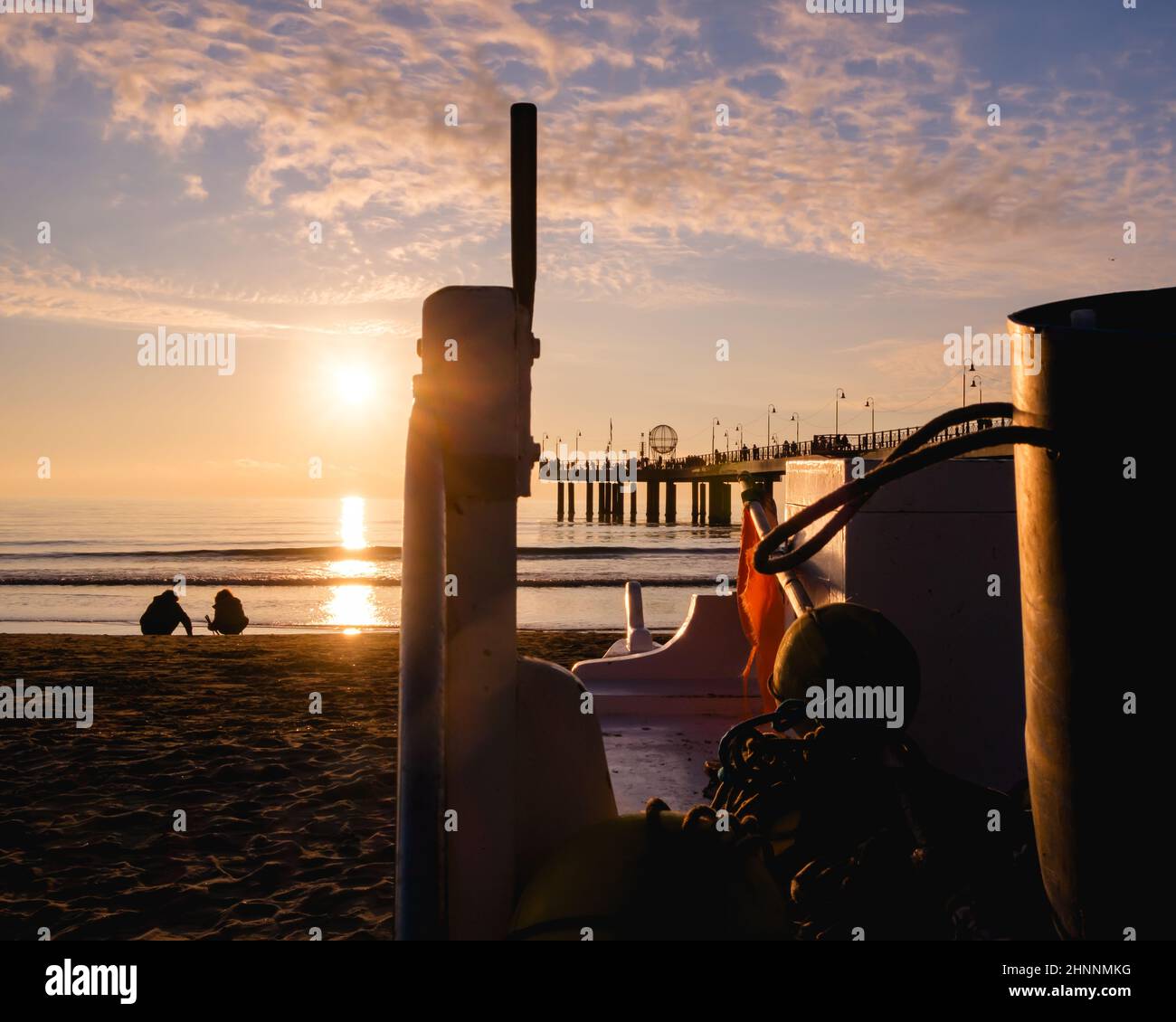 Tramonto al mare Foto Stock