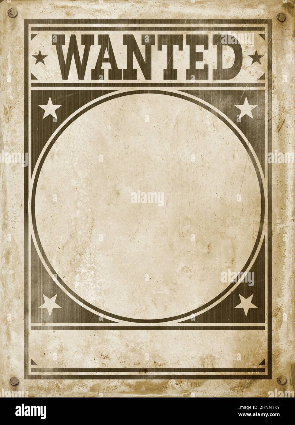Volevano poster isolato su sfondo grunge Foto Stock