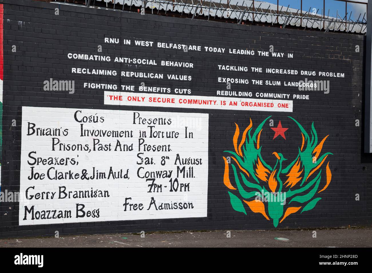 Propaganda politica a Belfast Foto Stock