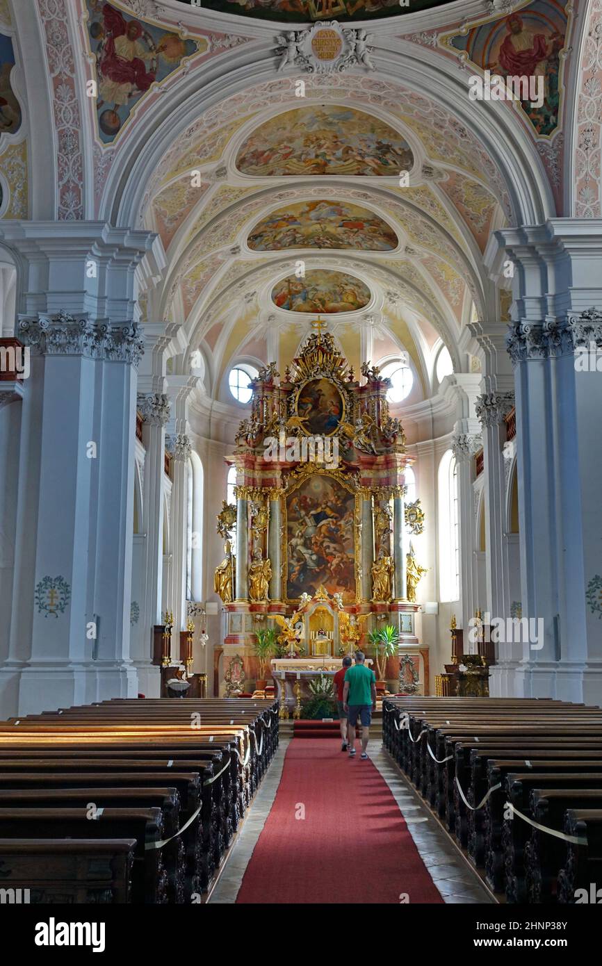 Germania, Baviera, Donauwörth, sede della contea, monastero benedettino, foto al coperto, viaggio Foto Stock